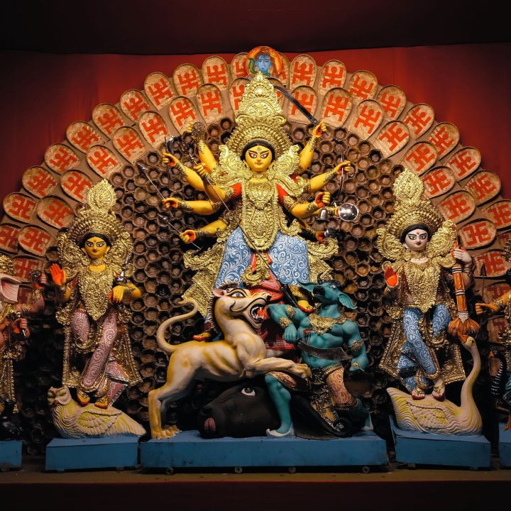 decorated figurines of hindu gods