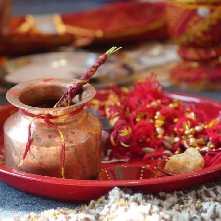pooja articles on pooja thali during hindu rituals
