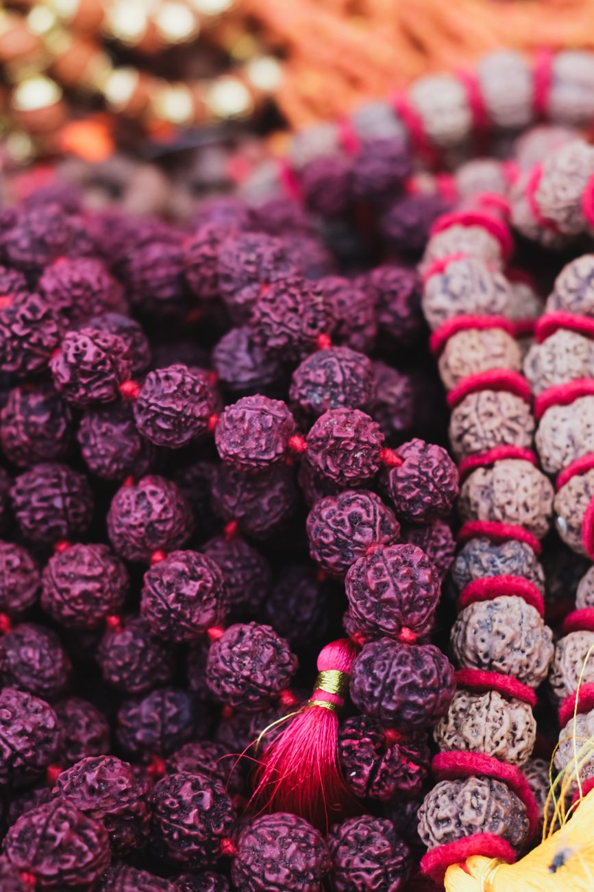 handmade beads on a bazaar