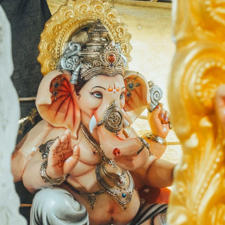 a statue of ganesh in a temple