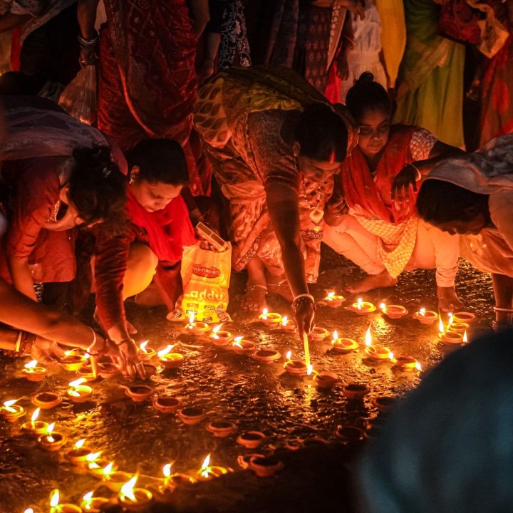 festival celebration with traditional diyas