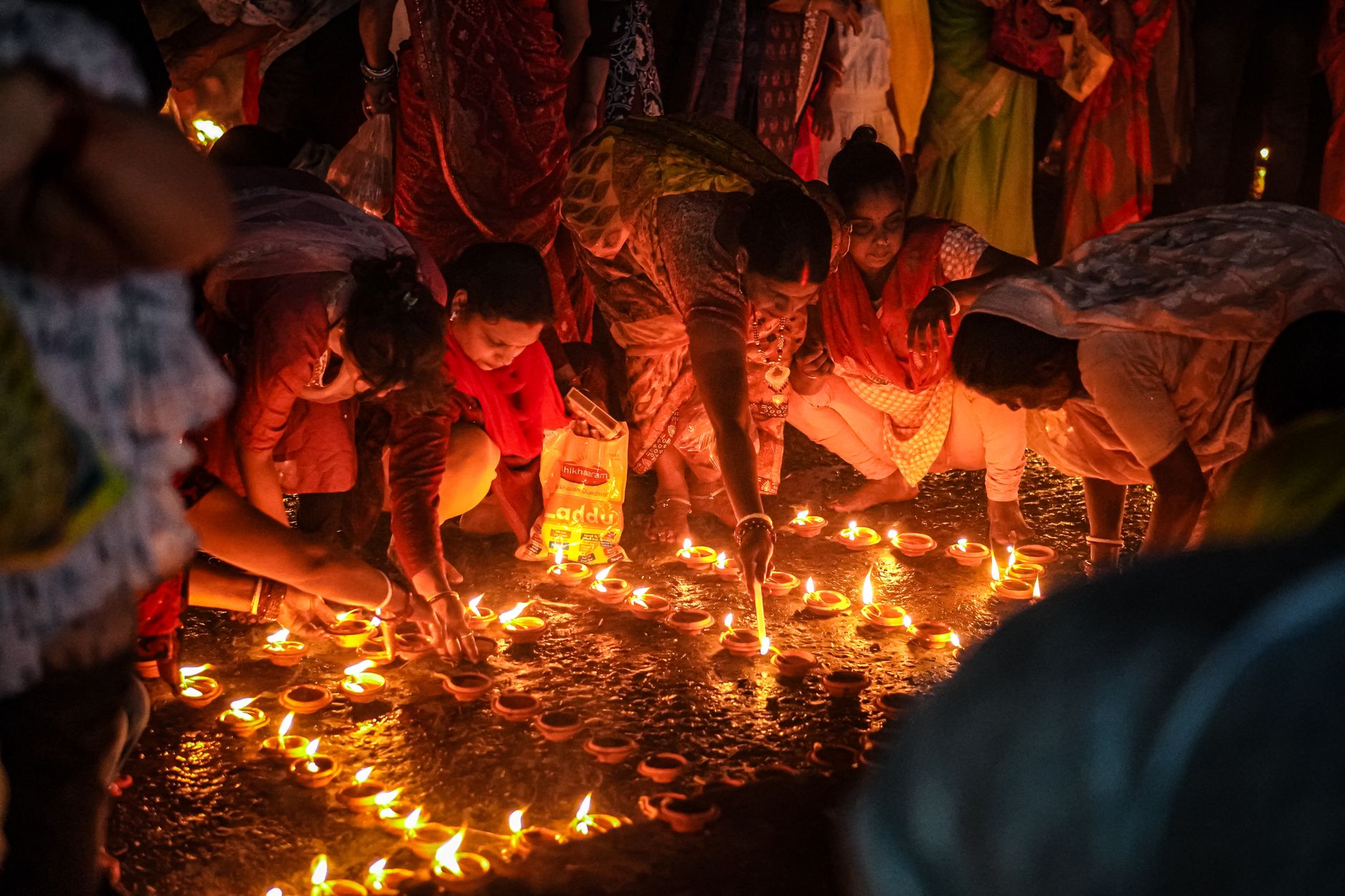 festival celebration with traditional diyas