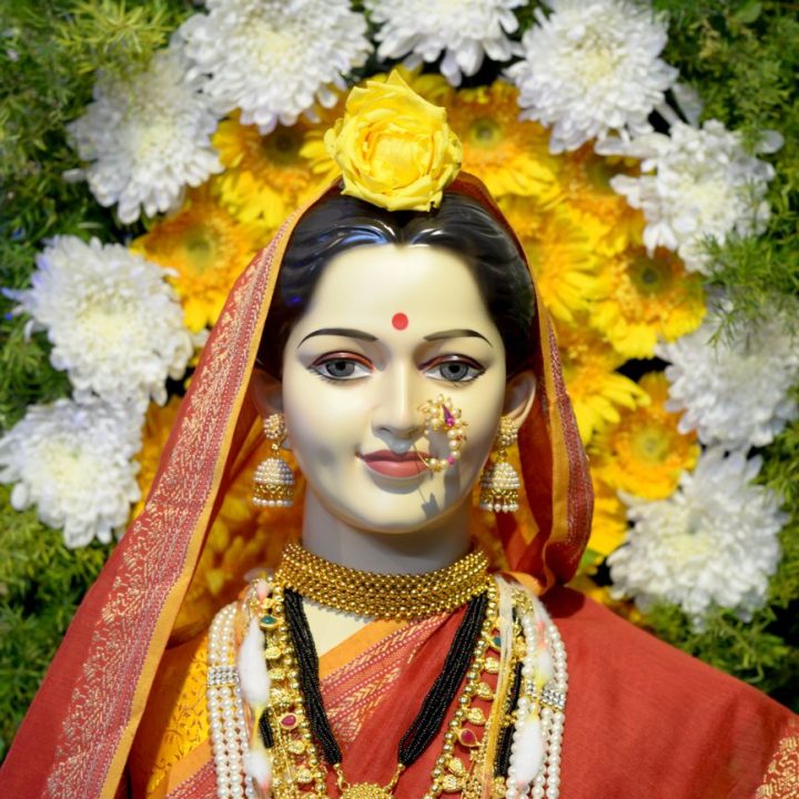 gauri decoration for ganesh festival in pune