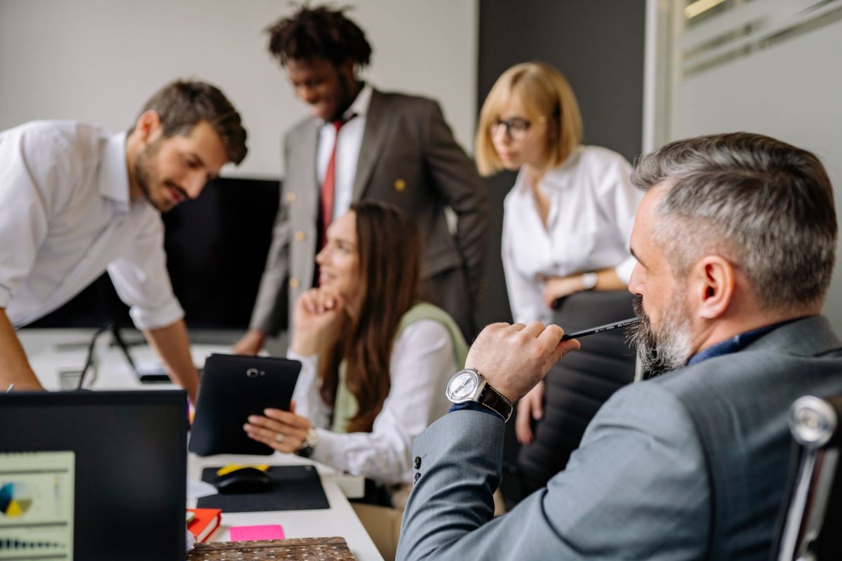 people having a meeting in the room