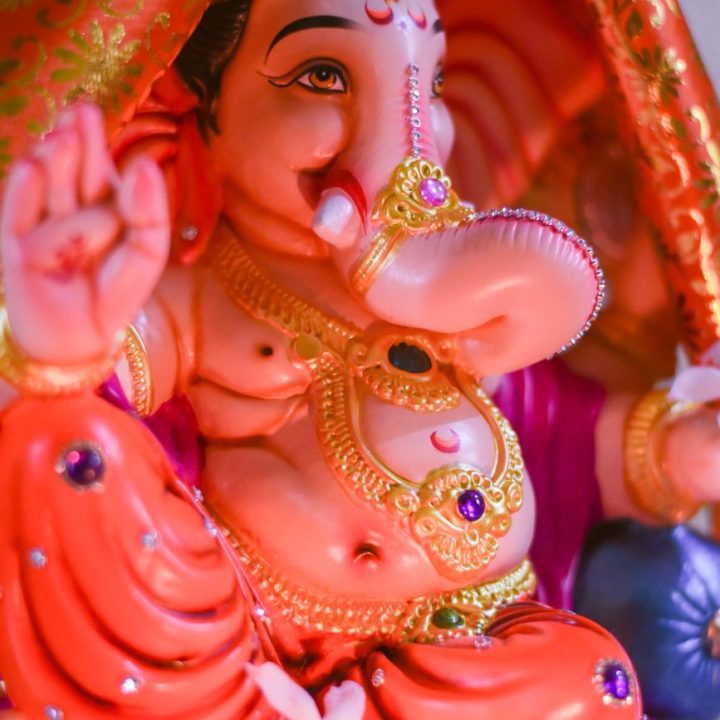 ganesh statue in close up shot